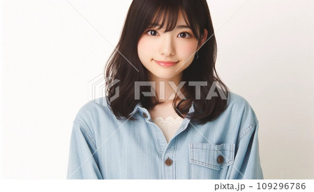 カジュアルな服を着た女性 109296786