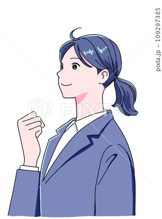 前向きな新入社員の女性 109297385