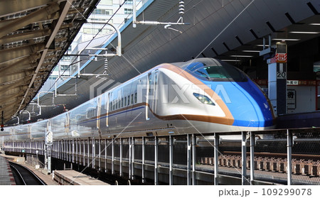 東京駅20番線出発前の北陸新幹線　新幹線E7系・W7系電車　JR東日本　東京都千代田区丸の内一丁目 109299078
