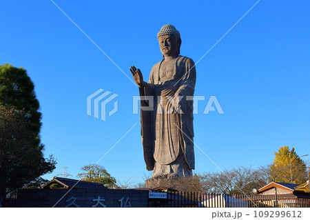牛久大仏　ブロンズ製大仏立像　全高120メートル　茨城県牛久市久野町　浄土真宗東本願寺派本山東本願寺 109299612