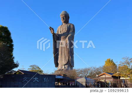 牛久大仏　ブロンズ製大仏立像　全高120メートル　茨城県牛久市久野町　浄土真宗東本願寺派本山東本願寺 109299615