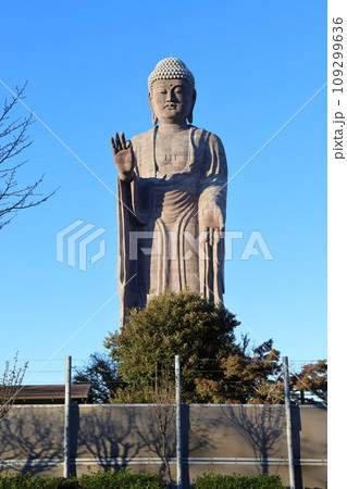 牛久大仏　ブロンズ製大仏立像　全高120メートル　茨城県牛久市久野町　浄土真宗東本願寺派本山東本願寺 109299636