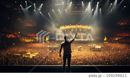 ライブでパフォーマンスをするアーティスト ライブでパフォーマンスをするアーティスト 109299821