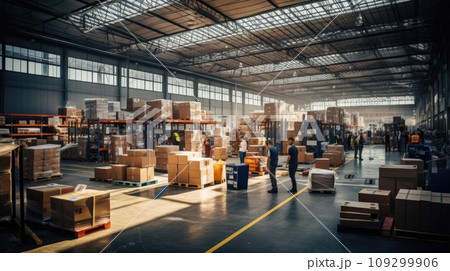たくさんの商品を扱う物流倉庫 たくさんの商品を扱う物流倉庫 109299906