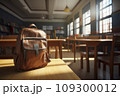 Empty classroom in a middle school ready to receive students for the first day of school 109300012