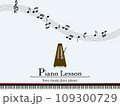 メトロノームと鍵盤　音楽のイメージ 109300729
