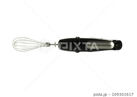PNG, Black blender with whisk, isolated on white background 109301617