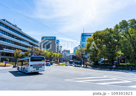 熊本城稲荷神社周辺交通・道路・交差点市街地風景（熊本市） 109301923