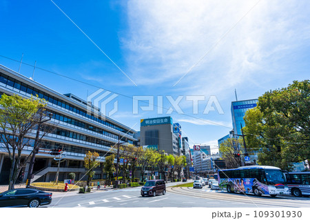 熊本城稲荷神社周辺交通・道路・交差点市街地風景（熊本市） 109301930
