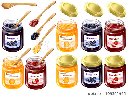 瓶詰めジャム 3種セットストロベリー オレンジマーマレード ブルーベリー 109301966