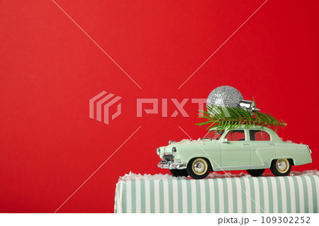 Gifts for the New Year from a car. Gifts for the New Year from a car. 109302252
