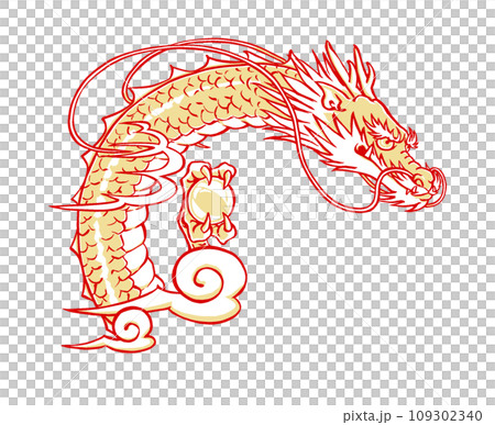 傳統風格的龍頭，刷漆並塗上兩種顏色 109302340