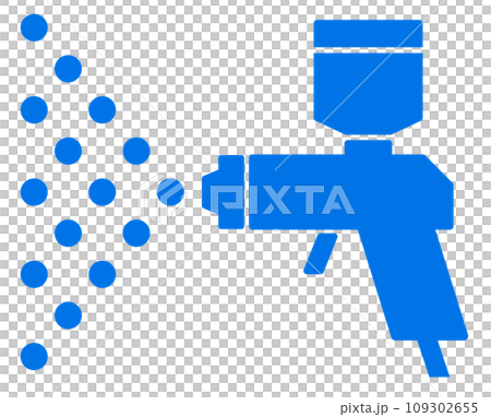 Illustration of an air spray gun that sprays paint for painting 109302655