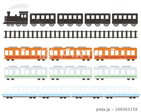 電車のベクターイラストセット 電車のベクターイラストセット 109303158