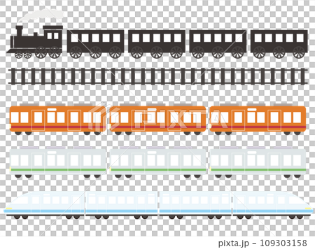電車のベクターイラストセット 電車のベクターイラストセット 109303158