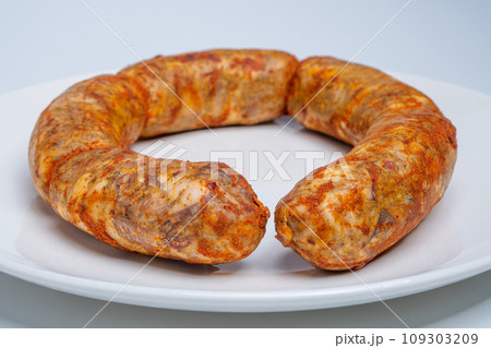 Traditional Georgian sausage Kupati, mainly produced in the Mingrelia region 109303209