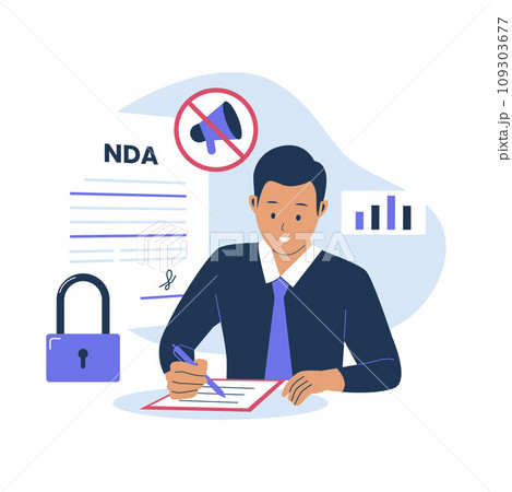 Non-disclosure agreement contract concept 109303677