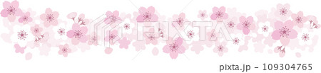 桜のライン装飾　イラスト素材 109304765