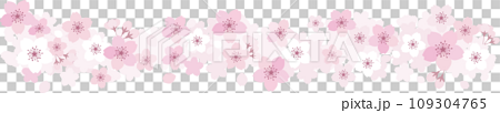 桜のライン装飾　イラスト素材 109304765