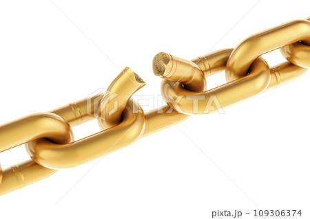 Breaking Golden Chain, 3D rendering 109306374