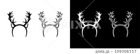 Christmas hoop with deer horns. 109306557