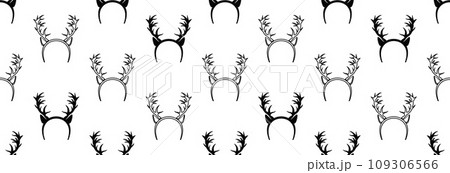 Hoop with deer horns. 109306566