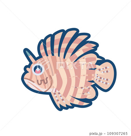 かわいいハナミノカサゴのイラストのイラスト素材 [109307265] - PIXTA