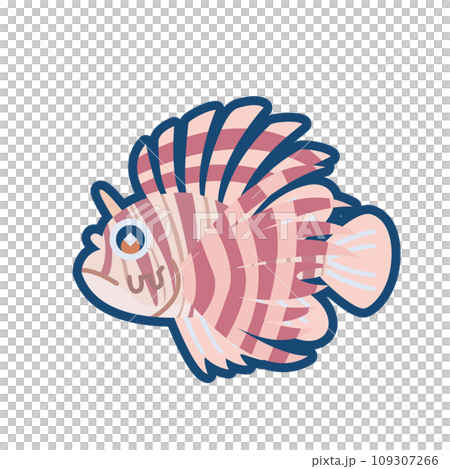 Cute lionfish illustration Cute lionfish illustration 109307266