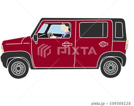 自動車を運転する男性ビジネスマン 109308128