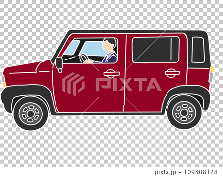 自動車を運転する男性ビジネスマン 109308128