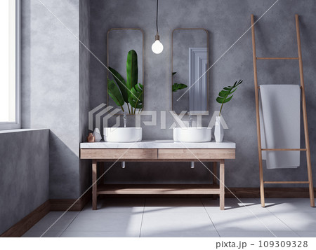 Modern Loft Bathroom interior design 109309328