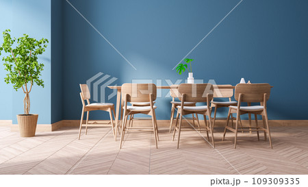 Modern Blue dining room interior designのイラスト素材 [109309335] - PIXTA