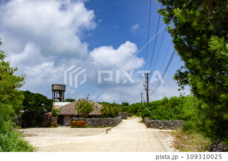 沖縄　竹富島の集落 109310025