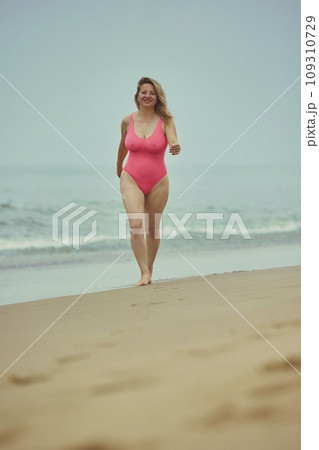Attractive woman on the beach in Denmark 109310729