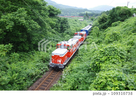 磐越西線 三川付近 SL試運転DE10重連 109310738