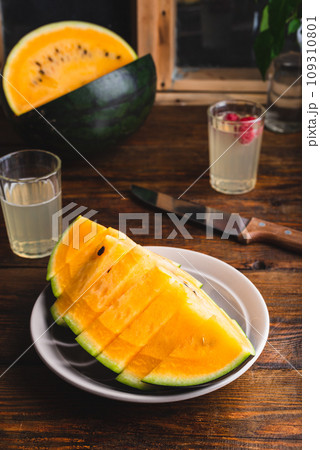 Sweet Yellow Watermelon 109310801