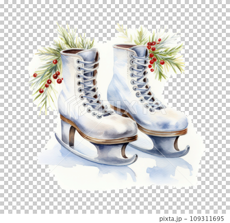 a christmas cards for an ice hockey team with skates a christmas cards for an ice hockey team with skates 109311695