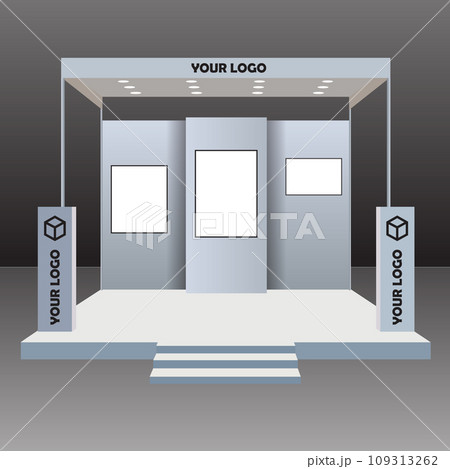 Empty Booth Exhibition. Vector Illustration 109313262