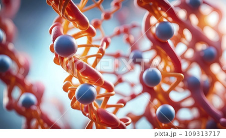 Protein structure or macromolecules consisting...のイラスト素材 [109313717 ...
