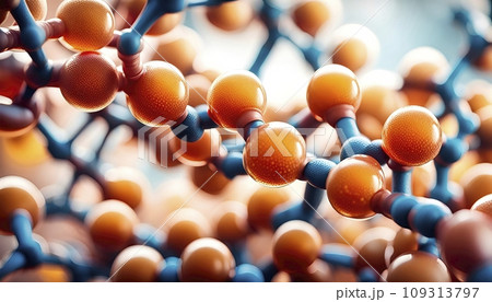 Protein structure or macromolecules consisting...のイラスト素材 [109313797 ...