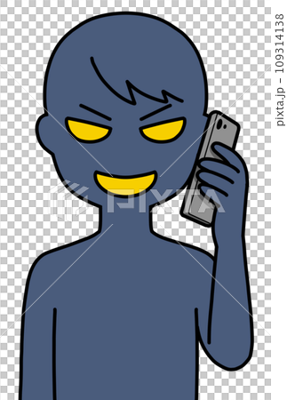 スマホで通話する悪人 スマホで通話する悪人 109314138