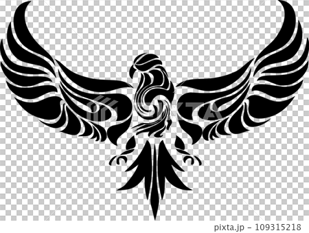 Artistic tribal style eagle line drawing Artistic tribal style eagle line drawing 109315218