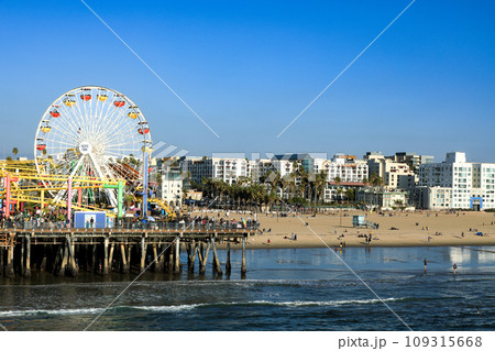 桟橋からのサンタモニカビーチ＆パシフィックパーク　 109315668