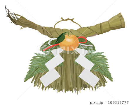 しめ縄飾り古色（玄関用） 109315777