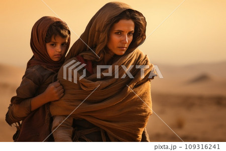 Civilian refugee affected from war and battle has no comeliness 109316241