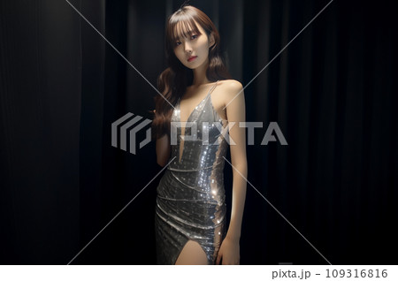 ドレスを着た女性 ドレスを着た女性 109316816