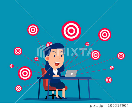Business goal and strategy. Business workers vector illustration 109317904