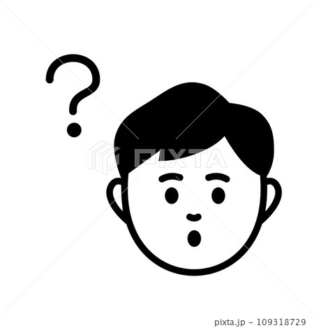 困った男性の顔 イラスト素材 109318729