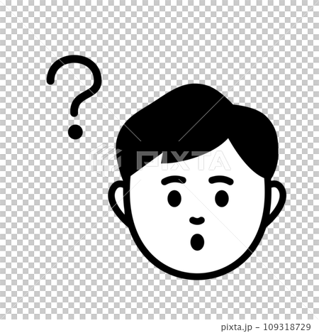 困った男性の顔 イラスト素材 109318729