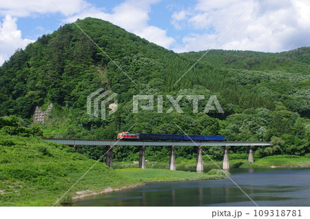SL銀河客車廃車配給 北上線 ゆだ錦秋湖付近 109318781